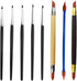 TOVOT 8PCS Rubber Tip Paint Brushes Two-Head Clay Shaper Tools Sculpture Carving Tools for Modeling Craving Shaping...