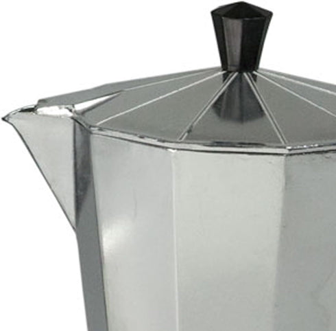 Authentic 6 Cup Demitasse Shot Aluminum Stovetop Espresso Maker by Home Basics | Safety Release Valve | Italian Style Moka Pot for Rich, Aromatic ...