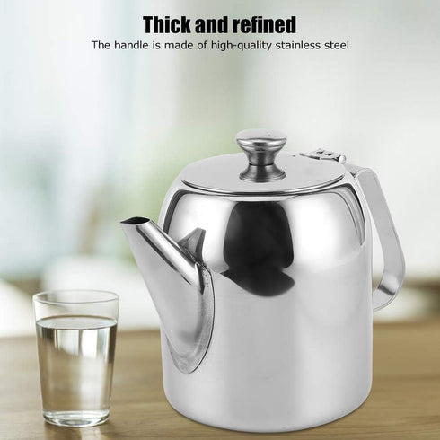 Coffee Pot Teapot Stainless Steel Tea Kettle Cold Short Spout Pour Over for Home Kitchen Hotel Restaurant(32oz)...