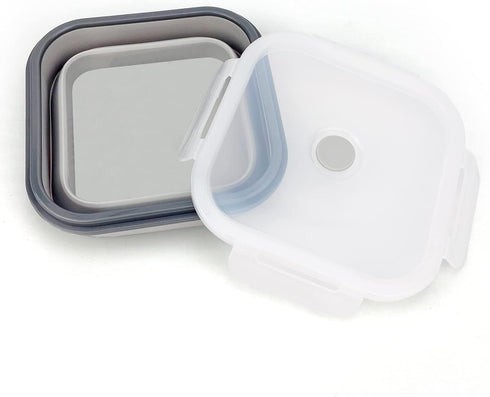 CARTINTS Collapsible Camping Bowl, Silicone Food Container with Lid, Space-Saving Camping Utensils for Kitchen and Outdoor, Microwave Safe 900ml...