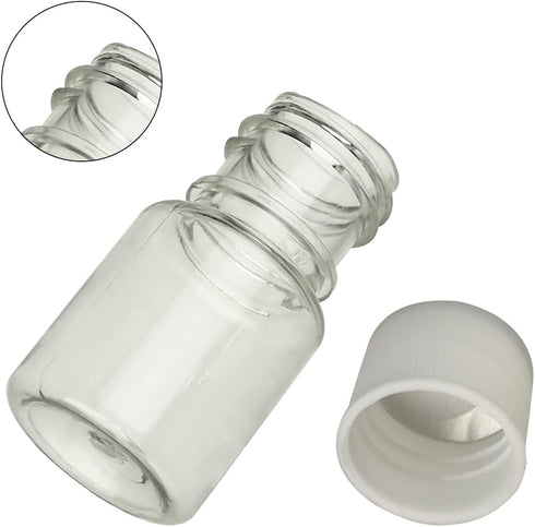 Othmro 50Pcs 5ml Plastic Bottles Lab Cylindrical Chemical Reagent Bottle Wide Mouth Laboratory Reagent Polyethylene Bottle Sample Sealing Liquid S...