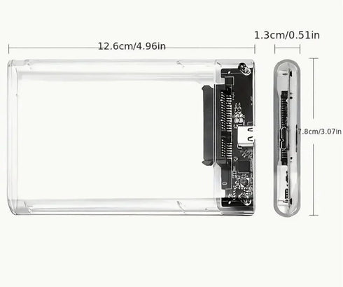 SSD HDD Hard Drive Enclosure 2.5" inch SATA III USB 3.0 Caddy Case External Reader Laptop Fast Data Trasfer UASP Cable Included Tool-Free LED Indi...