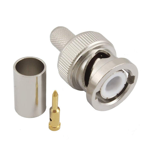 ?Pack of 10? BNC Male Q9 Plug Crimp for RG8X RG-8X LMR240 Cable Straight RF Coaxial Adapter Connector...