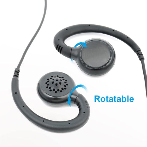 Radio Earpiece, 3.5mm 1-Pin C Shape Walkie Talkie Earpiece with PTT Mic Compatible with Motorola CLP1010, CLP1040, CLP1060 Two Way Radios Headphon...