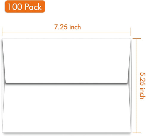 5x7 envelopes for invitaions 50 Pack A7 White Envelopes Quick Self Seal,for 5x7 Cards Perfect for Weddings, Invitations, Photos, Graduation, Baby ...