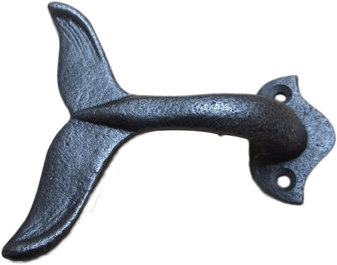 Wall Hooks Heavy Duty,Decorative Cast Iron Whale Tail Nautical Wall Coat Hook Utility Hanging Hook Clothes Store Display Hook...