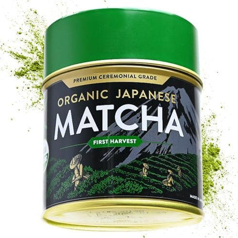 AprikaLife Organic Matcha Powder, USDA & JAS Certified, No Sugar Added, Authentic Japanese Ceremonial Grade Matcha Green Tea Powder, 1.05 oz/30g...