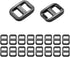 CooBigo 50Pcs Pack 3/8" Plastic Slider Tri-Glide Adjust Buckles Backpack Cat Dog Collar Strap Webbing Bag Parts...