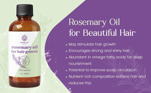 Rosemary Oil by Essential Delights - Premium Grade Oil | Vegan & Cruelty Free (4 Fl Oz, Rosemary Oil for Hair Growth (Blend))...