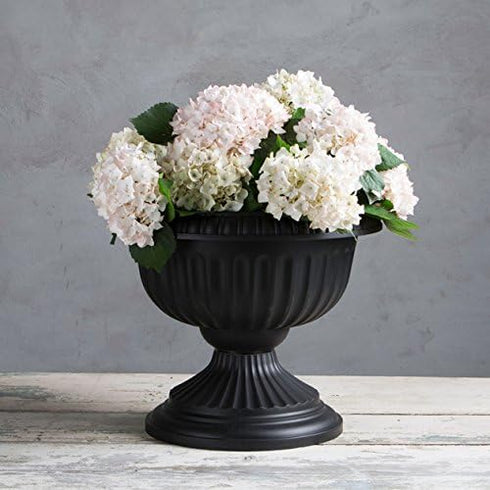 Grecian Urn Planter, Black, 12-Inch...