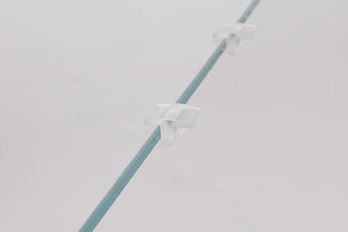 LANDEN Low-Profile Clear Acrylic Aquarium Glass Cover Clips, Holder for 4mm Glass Lid - 12pcs/Pack, Minimalist, Compatible with Rimless Tanks of A...
