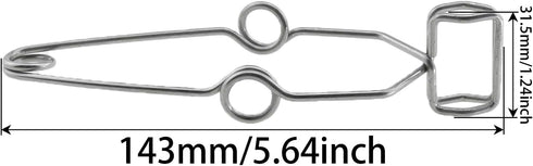 4PCS 142mm Length Laboratory Test Tube Clamps Test Tube Holder Laboratory Rack Clamp Silver Stainless Steel Spring Test Tube Clamp Fit Standard Te...