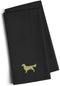 Caroline's Treasures BB3404BKTWE Golden Retriever Black Embroidered Towel Set of 2 Decorative Bathroom Guest Hand Towel for Hand, Face, Tea, Dishc...