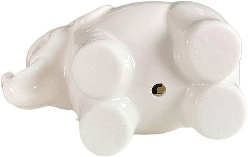 Cute Animal Elephant Shaped Ceramic Succulent Cactus Air Plant Flower Pots Planters-Plant Not Included (Small White)...
