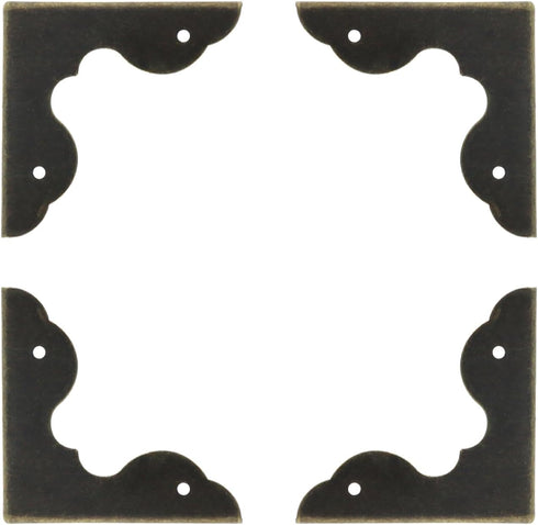 T Tulead 40PCS Metal Corner Protector Decorative Corner Hadrware Wood Corner Guards Black Edge Guard 1.3" with Mounting Screws...