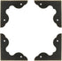 T Tulead 40PCS Metal Corner Protector Decorative Corner Hadrware Wood Corner Guards Black Edge Guard 1.3" with Mounting Screws...