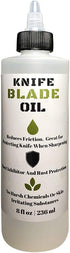 Premium Knife Blade Oil & Honing Oil - 8 Oz - Custom Formulated Food Safe Oil Protects Carbon Steel Knives & Sharpening Stone Ready…...