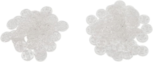 50 Set Clear Plastic Sew-On Snap Fasteners Buttons Invisible Snap Buttons Kit for Crafts Shirts Clothing Garments, Handbags (10mm snap Button)...