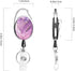 Heavy Duty Retractable Badge Reel with Carabiner Belt Clip Key Ring Cute Badge Holder ID Name Badge Reels for Office Worker Doctor Nurse 3 Pack (M...