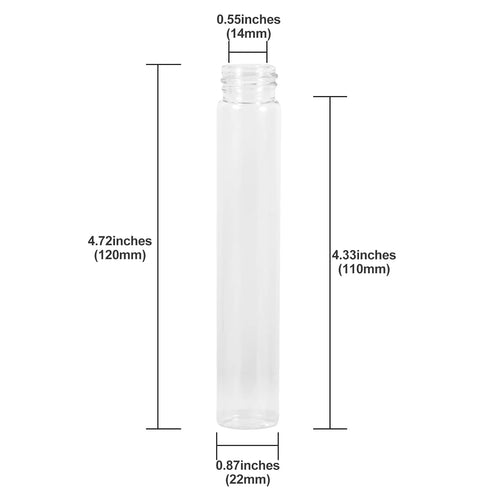 30ml Glass Clear Test Tubes with Screw Caps and Plastic Stoppers, Liquid Sample Vial, Leak-Proof Flat Test Tubes, 6PCS...