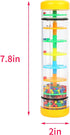 Rainmaker 8 inch Mini Rain Stick for Babies Rattle Tube Rain Stick Shaker Music Sensory Auditory Instrument Toy for Baby Child Girl (8 inch Yellow...