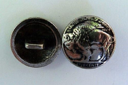 Buffalo Nickel Buttons Metal 15mm 9/16" 8 Piece Set...