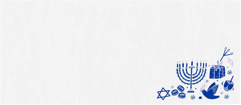 LUXPaper #10 Business Envelopes | Peel & Press | 4 1/8" x 9 1/2" | Hanukkah - White | 80lb. Text | 50 Qty...