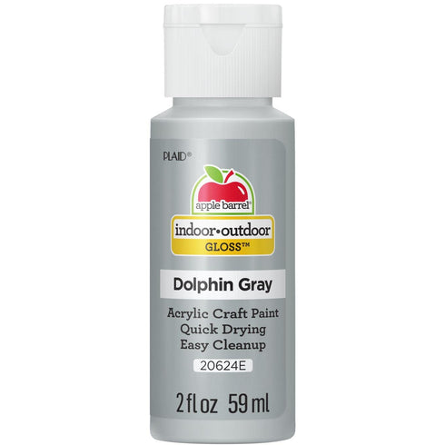 Apple Barrel Gloss Acrylic Paint in Assorted Colors (2-Ounce), 20624 Dolphin Grey...