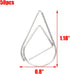 Silver Water Drop Shape Paperclips 1.0mm Wire Diameter Metal Paper Clips for Office Supplies 50pcs(30x20mm)...