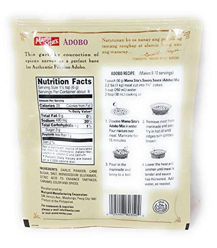 Mama Sita's Adobo (Savory Sauce Mix) - 1.76o Ounce (Pack of 6)...
