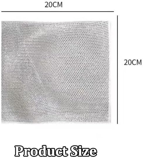 Wire Dishcloth for Wet and Dry, 2024 Multifunctional Steel Wire Dish Towel, Multipurpose Non-Scratch Wire Dishcloth, Reusable Metal Scrubbing Pads...