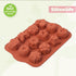 Food Grade Silicone Cake Mold, Muffin Baking Pan with 12 Cavity Flowers and Heart Shape Non-Stick 2-Pack Silicone Bakeware for Chocolate, Cupcake,...