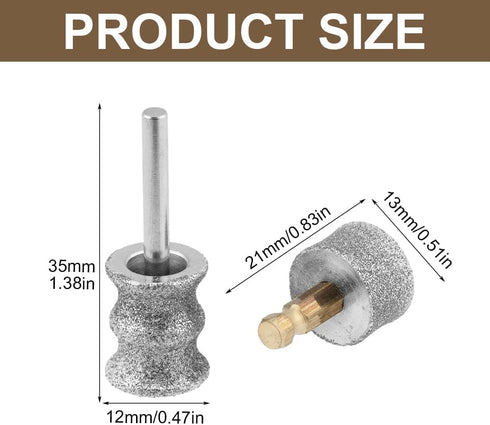 3Pcs Dog Nail Grinder, Diamond Tip Drill Bit Replacement Heads Rotary Nail Grinder Bits for Small & Large Dogs, Pet Nail Trimmers Dog Grooming Too...