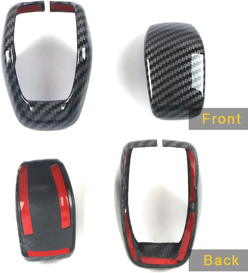 Gear Shift Knob Cover for 2020 2021 2022 2023 2024 Toyota Highlander/RAV4/2022 2023 Harrier Venza Interior Accessories Protector, ABS Carbon Fiber...
