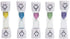 Dadam 2 Minute Sand Timer Set of 5 - Smiley Sand Timers Set for Brushing Children's Teeth - 5 Color Colorful Hourglass Timer - Easy to Use for Kid...
