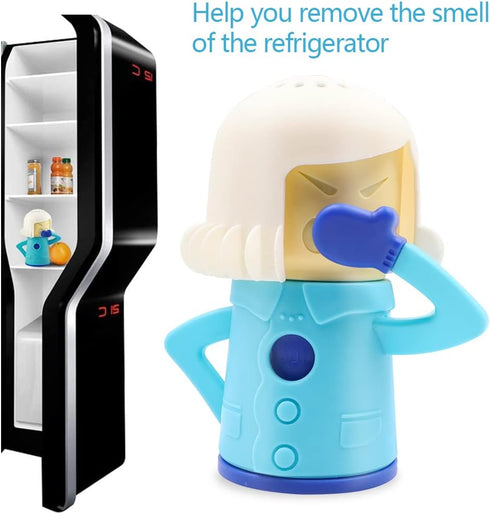 Abnaok Angry Mom Microwave Cleaner and Chilly Mama Fridge Deodoriser 2PCS Easily Clean in Minutes for Home or Office with English Manual...