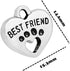 ALIMITOPIA 30pcs Heart Shape Pet Paw Print Best Friend Paw in Heart Lettering Charm Double-sided Pendant for DIY Bracelet Necklace DIY Jewelry Mak...