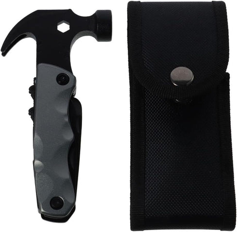 Multifunctional Claw Hammer, 2Cr13 Steel 5.9 x 2.95 x 0.78 Inches Durable Easy to Use 13 In 1 Multi Tools Hammer for Men Dad Gifts Hand Tools Camp...