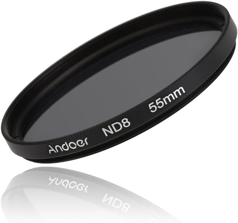 Andoer 55mm UV+CPL+FLD+ND(ND2 ND4 ND8) Filter Kit Ultraviolet Circular-Polarizing Fluorescent Neutral Density Filter for Nikon Canon Sony Pentax D...