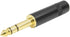 Seismic Audio SAPT253 3-Pole 1/4-Inch Male Stereo Jack Plug - Black and Gold...