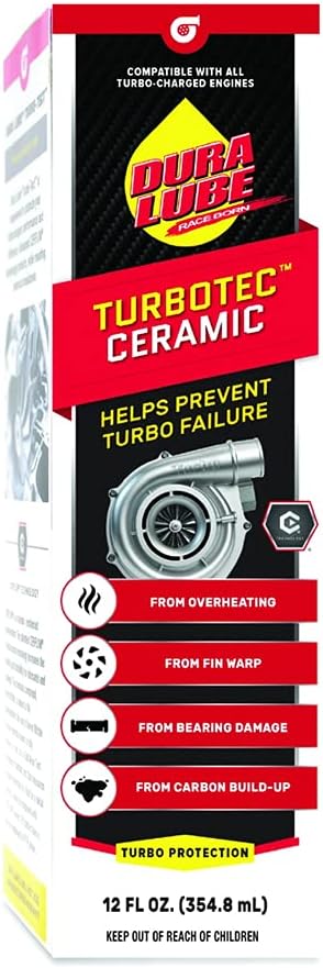 Dura Lube Turbo Tec Ceramic Turbo Protection Additive for All Turbos, Lower Temp 12-Ounce...
