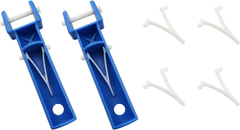 Vacuum Head Handle 2PCS Blue Color Vacuum Pool Brush Handle Universal Replacement Parts with V Clips and Pins for Swimming Pool Spa Vacuum...