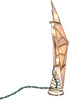 Kurt S. Adler UL3141 9.84" Brass Plated 7-Point Double Tip Capiz Star with Center Gem Tree Topper...