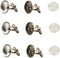 12Sets/24pcs Men’s Cufflinks Cuff Links Button Cabochon Blank Trays Frame with Clear Glass Dome for DIY Craft...