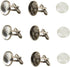 12Sets/24pcs Men’s Cufflinks Cuff Links Button Cabochon Blank Trays Frame with Clear Glass Dome for DIY Craft...