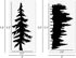 15 Pcs Trees Stencils, Pine Fir Cypress Cedar 3"x6", Christmas Trees Forest Stencils for Painting, Reusable Tree Templates for Window Wood Wall Ca...