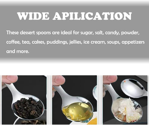 Stainless Steel Mini Spoons for Desserts Metal Small Cute Spoons for Ice Scream Coffee Sugar Spoon Salt Jam Honey Mustard Spoons Fit in Jar Spices...