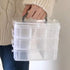 1PC 3-Tier Stackable Craft Storage Containers Plastic Jewelry Box Organizers with 18 Compartments for Bead,Earring,Necklace,Arts and Craft,Jewelry...