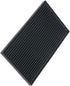 Bar Mat 6 x 12 Small Black, Coffee Mat for Home Bar, Bar Service Spill Mat for Cocktail Bartender Kitchen Countertop, PVC Counter Top Cup Mats Gla...