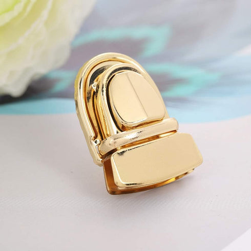 Tuck Lock Clasp Catch Purse Thumb Lock Purse Buckle Fasteners Wallet Buckle Purse Metal Clasp Locks for DIY Craft Wallets Bag Leather Handbags Mak...